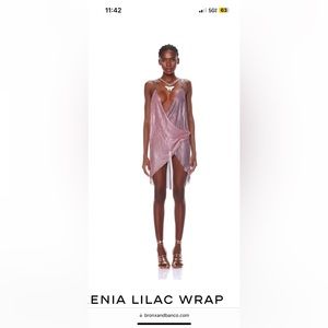 BRONX AND BANCO Xenia Lilac Wrap Dress SZ SMALL. Chain mail